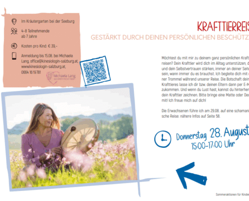 Krafttierreise Kinder mit Michaela Lang, Kinesiologin Salzburg